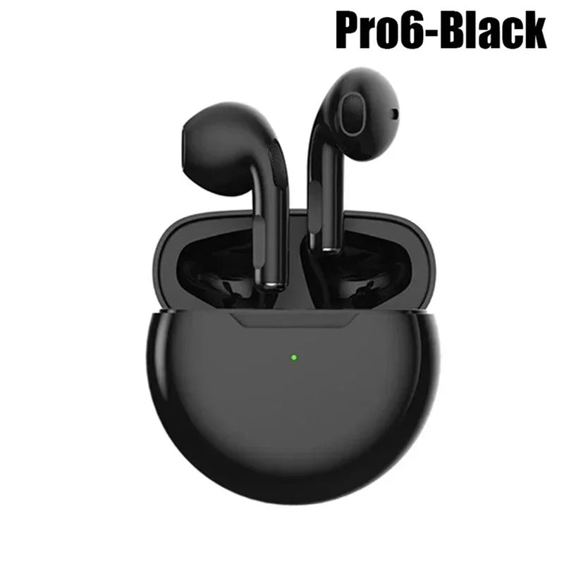 Pro 6 TWS Bluetooth Earphones for iPhone Wireless Bluetooth Headset