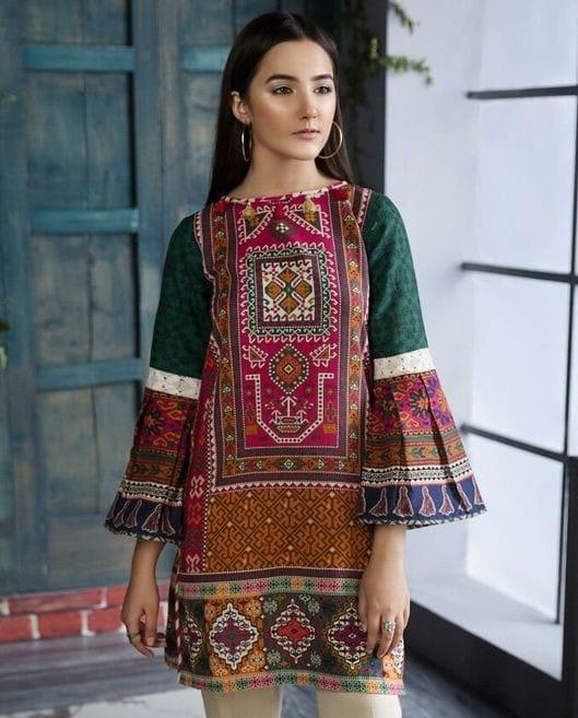 1 Ps Swiss Lawn Printed Shirt