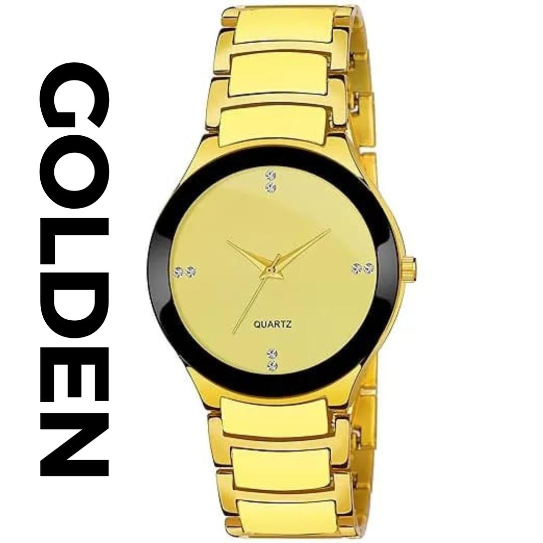 Men,s quartz chain strap watch 1pc water resistant with fold clasp