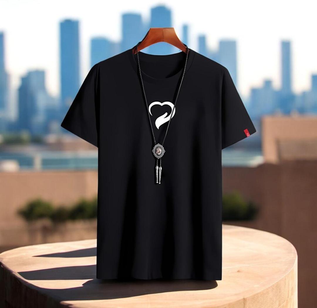 Men,s printed cotton jersey T-shirt 1pc