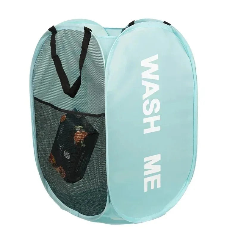Durable Folding Simple Laundry Basket Large Washable Clothes Toy Storage