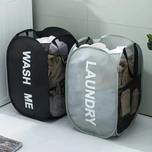 Durable Folding Simple Laundry Basket Large Washable Clothes Toy Storage