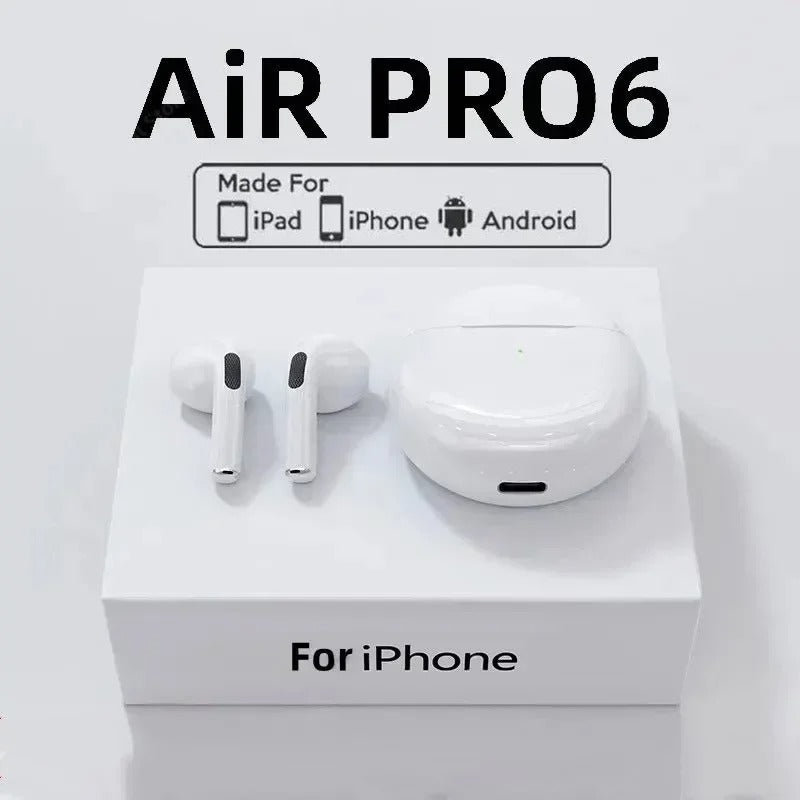 Pro 6 TWS Bluetooth Earphones for iPhone Wireless Bluetooth Headset