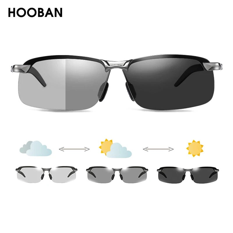 Vintage Photochromic Sunglasses Men Fashion
