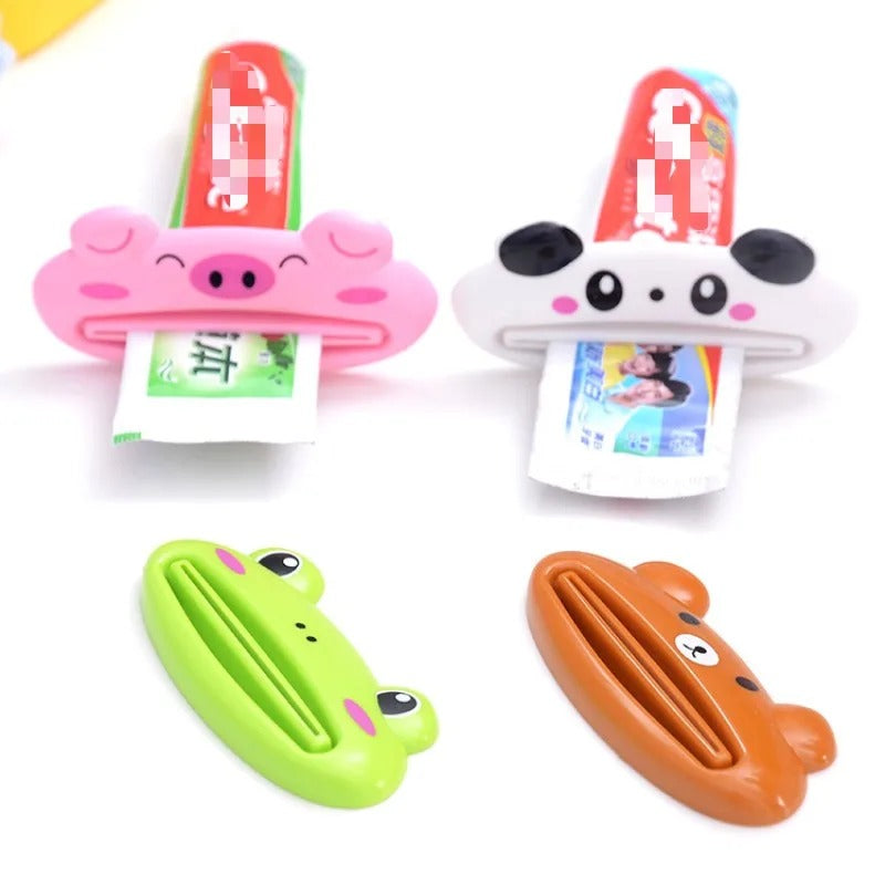 For Home Bathroom Animal Easy Toothpaste Dispenser Plastic