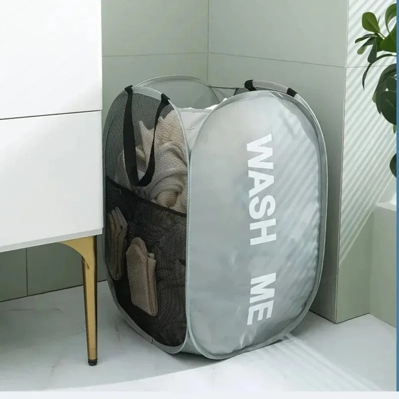 Durable Folding Simple Laundry Basket Large Washable Clothes Toy Storage