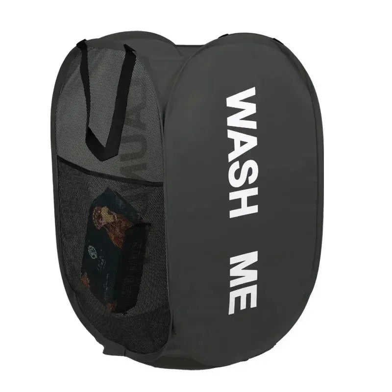 Durable Folding Simple Laundry Basket Large Washable Clothes Toy Storage