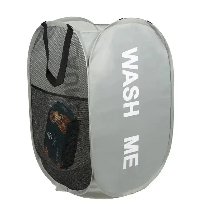 Durable Folding Simple Laundry Basket Large Washable Clothes Toy Storage
